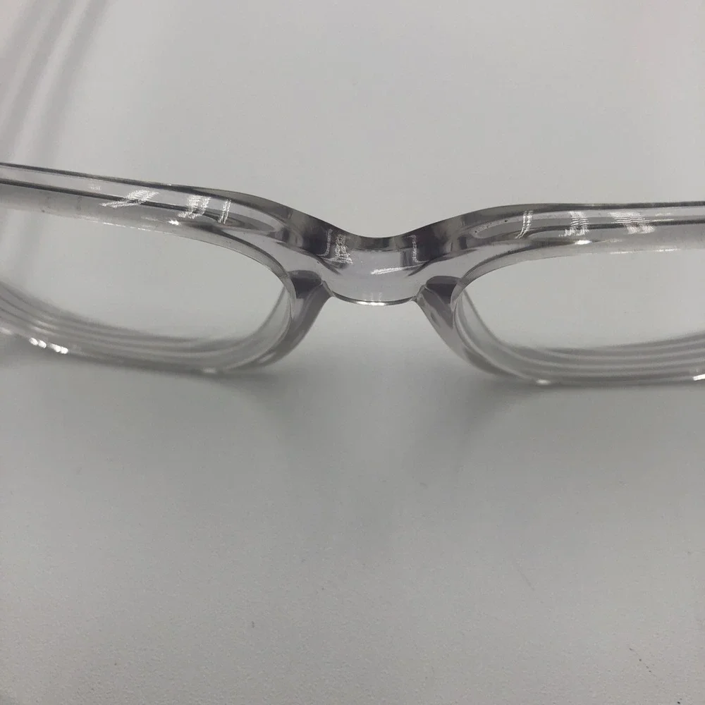 Womens Clear Translucent Frames Zenni Preowned Square 4419623 Used Optical Lense